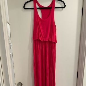 Hot pink maxi dress